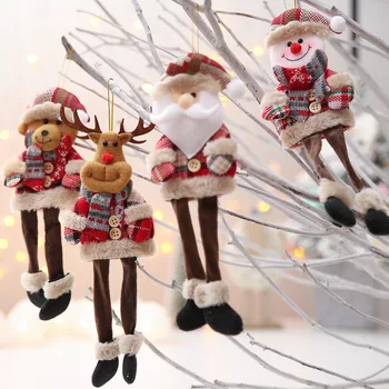 Сладък Коледен Висулка Кукла на Дядо Коледа, Снежен човек Висящи Бижута направи си САМ Коледен Подарък За малко Дете С Нова Играчка Година Декорация на Дома