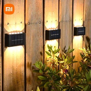 Слънчева лампа Xiaomi, външни led светлини IP65, непромокаеми за украса на градината, на балкона, на двора, на улицата стенен декор, лампи за градинарство