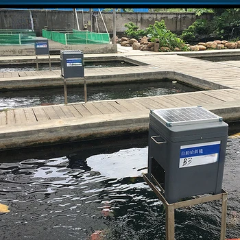 Слънчевата автоматичен фидер на голямо езеро с риба, интелигентно своевременно хранене тилапия, аквариумный храна за рибки, аксесоари за аквариум