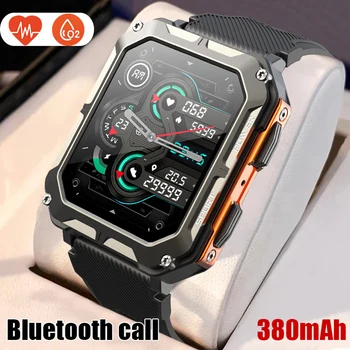 Смарт часовници Мъжки Спортни Smartwatch IP68 Водоустойчив Bluetooth Предизвикателство Smartwatch 123 + Спортни Режими 1,83-Инчов HD Екран Часовници