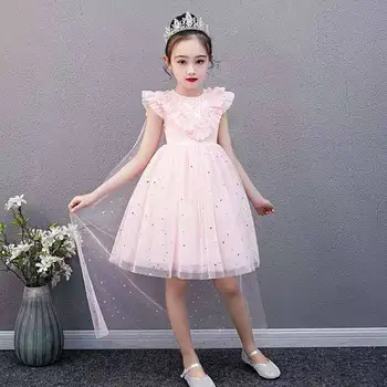 Снежна рокля за момичета, костюм на принцеса за Хелоуин, карнавал, детско рокля, детски рокли за момичета, Размер дрехи от 3 до 12 години