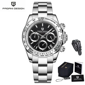Спортни часовници PAGANI DESIGN за мъже, най-добрата марка за луксозни хронограф VK63, кварцов мъжки часовник със сапфир стъкло, водоустойчив часовници Relogio