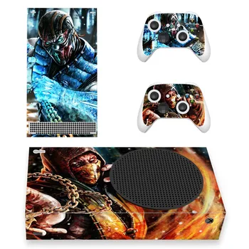 Стикер върху кожата Mortal Kombat, стикер-стикер за Xbox конзола серия S и 2 контролери, vinyl стикер на тънка кожа от серията Xbox