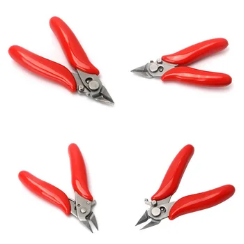 Стригане на 3,5-инчови преносими промишлени диагонални клещи, ножици за подстригване от неръждаема стомана, инструмент за източване на кабели и струни