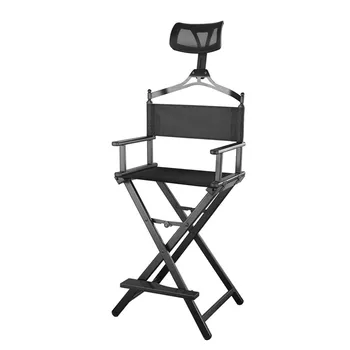 Съвременно портативно алуминиево режисьорско стол с облегалката за глава - Преносимо складное стол гримьор/мениджър, за по-добро бягство