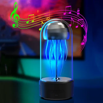 Творчески безжичен Bluetooth-високоговорител под формата на медузи, цветни светлини, аудио във формата на Октопод, мини преносими високоговорители за субуфера, интелигентен подарък с орнаменти