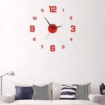 Тикающие часовници Полезни висящи часовници със светлината в скандинавски стил, леки часовник, кварцов стенен часовник със светлината за кухни