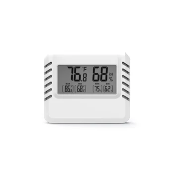 Ултра-тънък цифров дисплей Електронно измерване на температура и влажност мини-термометър, влагомер с група бял