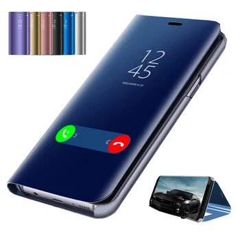 Умен Огледален Флип Калъф За Samsung Galaxy S6 Edge Cases Etui Кожен Калъф За Мобилен Телефон Samsung S6 S 6 S7 Edge S8 S9 S10 S20 Plus