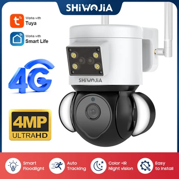 Умна мътна WIFI-камера за сигурност SHIWOJIA Sasha 8MP 4K, PTZ камера външна куполна наблюдение, Проследяване на движение, IP камери за видео наблюдение