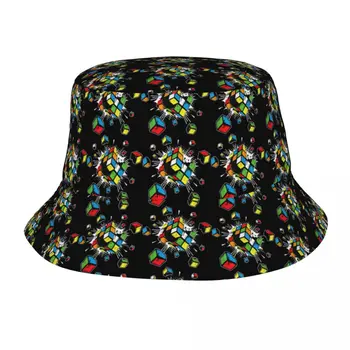 Уникален Дизайн, взривяване на аерозоли Кубче Рубикса, подарък, панама, унисекс, леки външни шапки за риболов, пролетни шапки