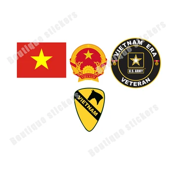 Флаг Виетнам, Национална емблема, Виетнамски Донг, стикер ветерани от Виетнам, стикер на бензинов автомобил, стикер върху бронята на мотоциклетни шлем