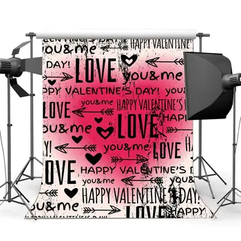 Фон с Деня на Свети Валентин, Скъпа Любов към теб и мен, Графити, ръчно рисувани, сърца, фон със стрела Купидона