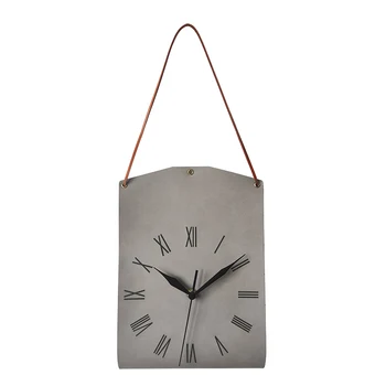 Форма на чанти Творчески стенни часовници Съвременно изкуство Стенни часовници Реколта кожена Индивидуалност Дневна Спалня Безшумни декоративни