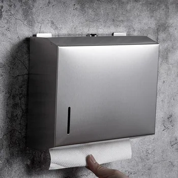 Хартиена кутия за ръчно чистачки от неръждаема Стомана 304, Стенни водоустойчива Кутия За тоалетни Кърпички, Държач за хартиени кърпи в обществена тоалетна на хотела