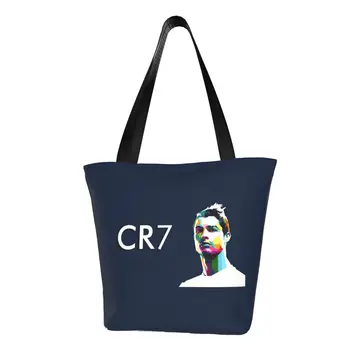 Хубава футболна чанта за пазаруване CR7 Ronaldos, множество футболна холщовая чанта за пазаруване, чанта за пазаруване