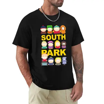 Цвят на текста south art park Trey Parker подарък за феновете Фланелка с къс ръкав, летен топ, тениска, къси мъжки спортни ризи