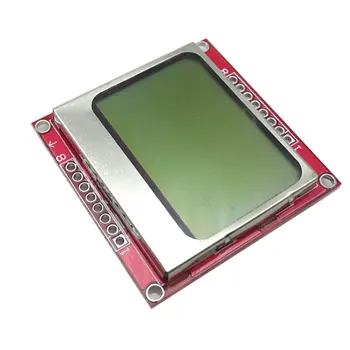 Цифров LCD модул, монитор с бяла подсветка, адаптер PCB 84*48 84x48 5110 Екран за контролер Arduino 3.3 V точкова матрица