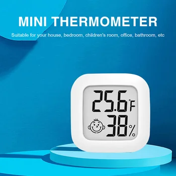 Цифров LCD термометър по Целзий, влагомер, влага, измерване на температурата в помещението, Термометър-Влагомер