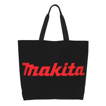Чанта за пазаруване Makitas с забавен принтом, моющаяся холщовая пазарска чанта през рамо