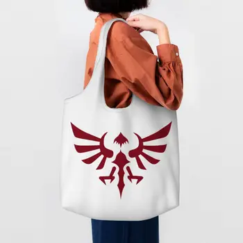 Чанти-тоут Kawaii Zeldas за пазаруване за многократна употреба холщовые чанти за игри, чанти за пазаруване, чанта за снимки