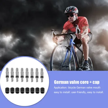 Ядрото на клапани Dunlop Woods Удобно заместват велосипедни аксесоари капачки за велосипед Вътрешна тръба на велосипеда Опаковка от 8