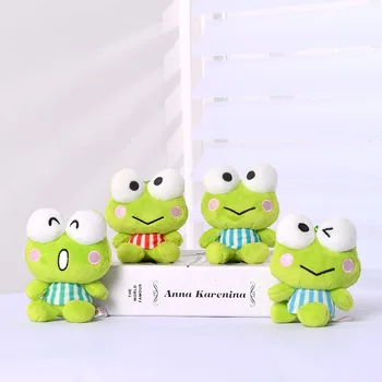 Аниме Sanrio Kerokero Keroppi Ключодържател, скъпа мультяшная плюшен играчка фигурка-окачване, Кавайный сладък подарък за рожден Ден