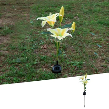 Изкуствени Цветя, Спрей Слънчев Led Лампа Stake Solar Head Открит Градина 1 Декоративни Изкуствени цветя