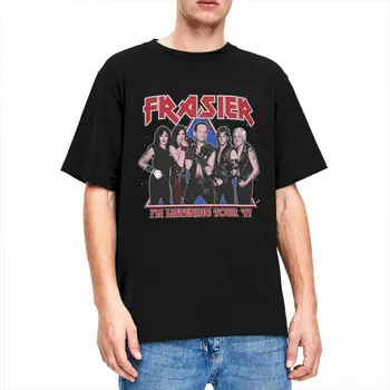 Страхотна тениска Frasier телевизионно предаване за мъже и жени с кръгло деколте от чист памук, тениски с къс ръкав, потници в големи Размери
